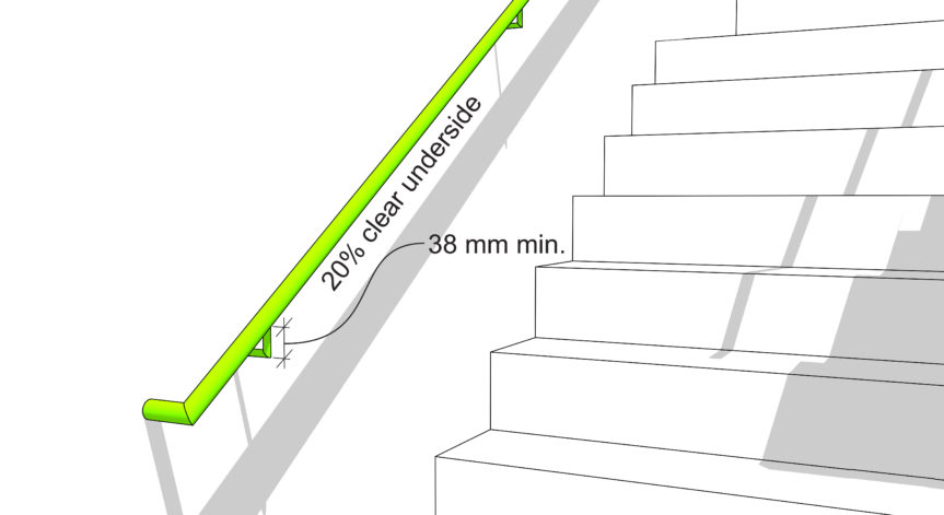 Stairway handrail surfaces