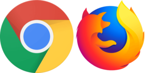 Chrome and Firefox icons